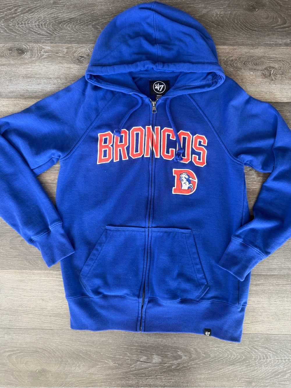 47 Men’s  Royal Broncos Full-Zip Hoodie Jacket